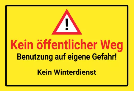  Hinweis Kein öffentlicher Weg Bild