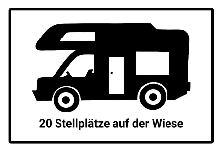 Hinweis 20 Stellplätze Camping Bild