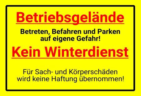 Hinweis Betriebgelände Bild