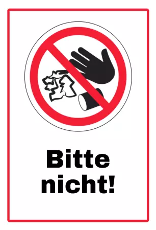 Hinweis Bitte nicht! Bild