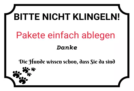 Hinweis Bitte nicht klingeln! Bild