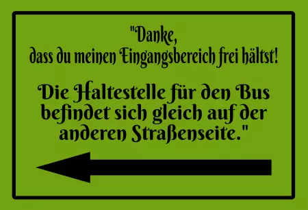 Hinweis Die Haltestellen für den Bus ... Bild