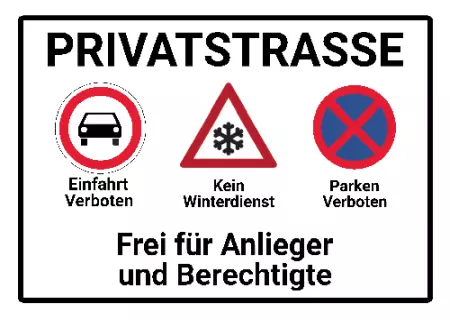 Hinweis Frei für Anlieger Bild