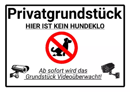  Hinweis Hier ist kein Hundeklo Bild