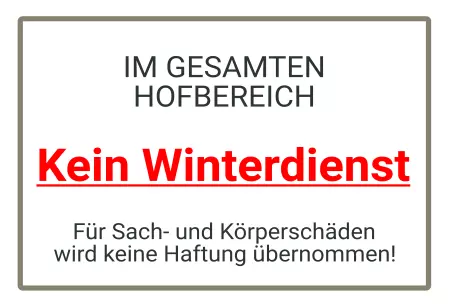 Hinweis Kein Winterdienst Bild