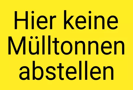 Hinweis Keine Mülltonnen abstellen Bild