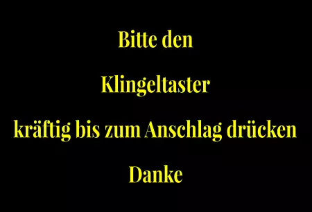 Hinweis Klingeltaster drücken Bild