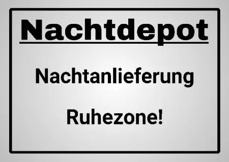 Hinweis Nachtdepot Bild