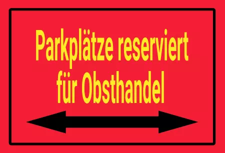 Hinweis Parkplätze sind reserviert Bild