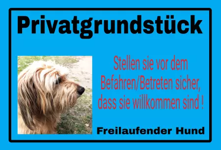 Hinweis Privatgrundstück Bild