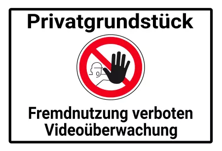 Hinweis Privatgrundstück - Fremdnutzung verboten Bild