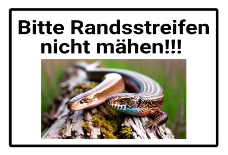  Hinweis Randstreifen nicht mähen Bild