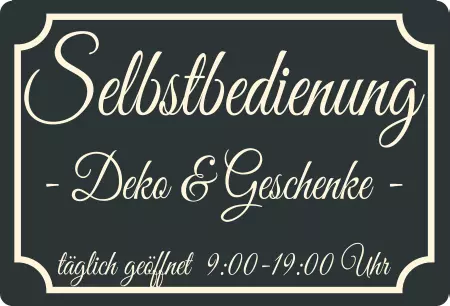  Hinweis Selbstbedienung Bild